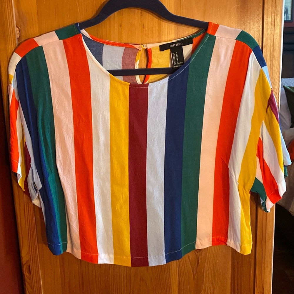 Forever 21 Stripped Multiple Color Top